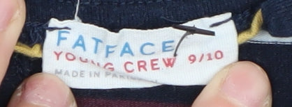 FatFace Boys Striped Long Sleeve Top, Multicoloured, Size 9-10