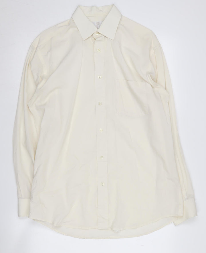 Van Heusen Men's Ivory Long Sleeve Shirt 15 1/2