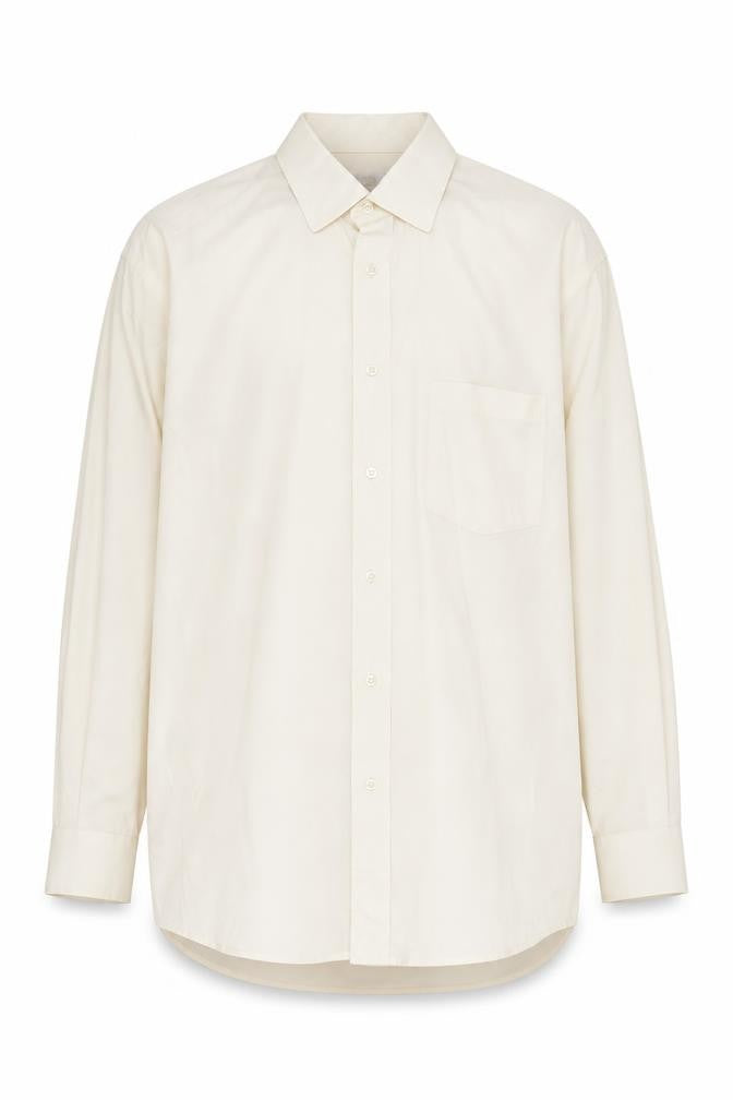 Front view of Van Heusen Men's Ivory Long Sleeve Shirt 15 1/2