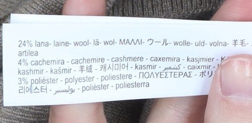 Massimo Dutti Women's Beige V-Neck Striped Jumper Size 12