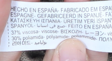 Massimo Dutti Women's Beige V-Neck Striped Jumper Size 12