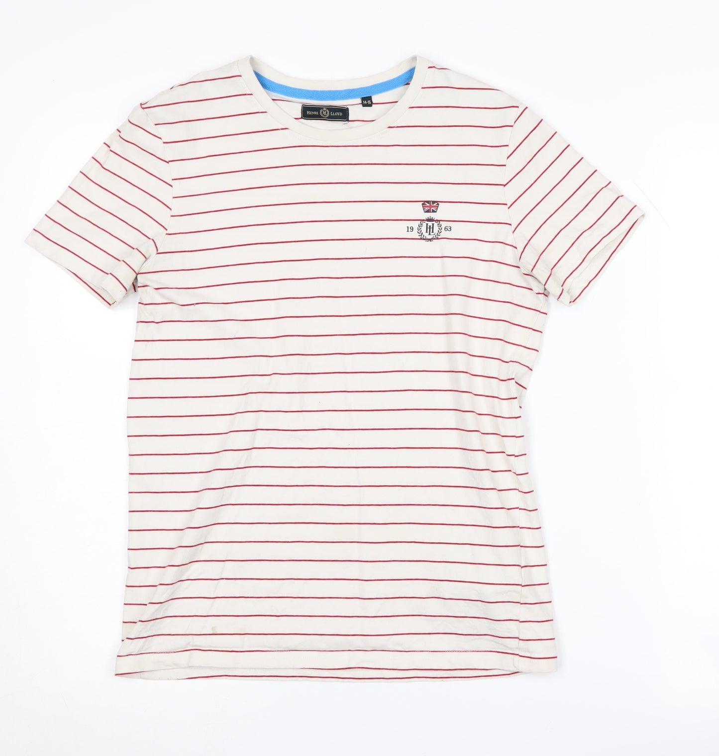 Henri Lloyd Boys White Striped T-Shirt, Size 14-15 Years