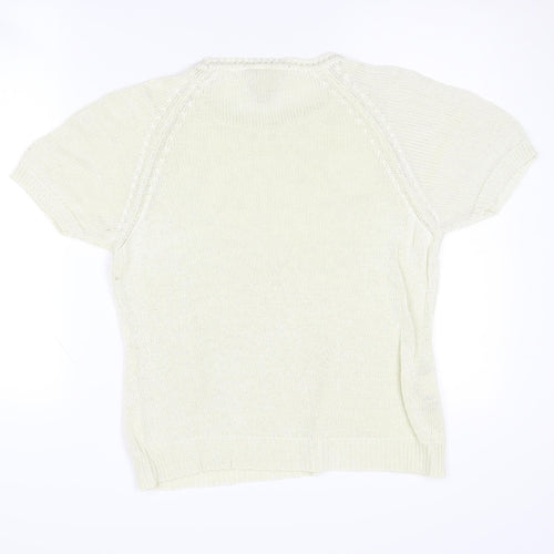 Laura Ashley Women's Ivory XL Cotton Pullover Jumper