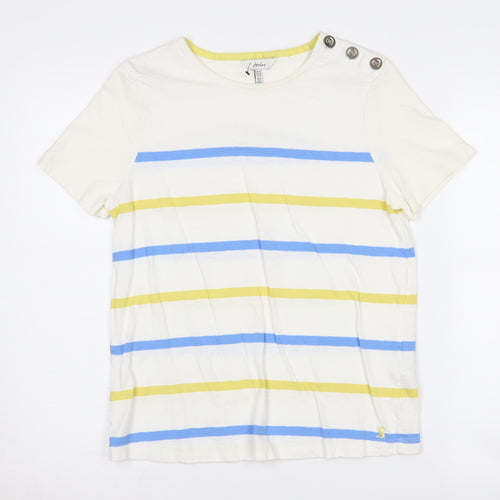 Joules Women's Multicoloured Striped T-Shirt Size 10