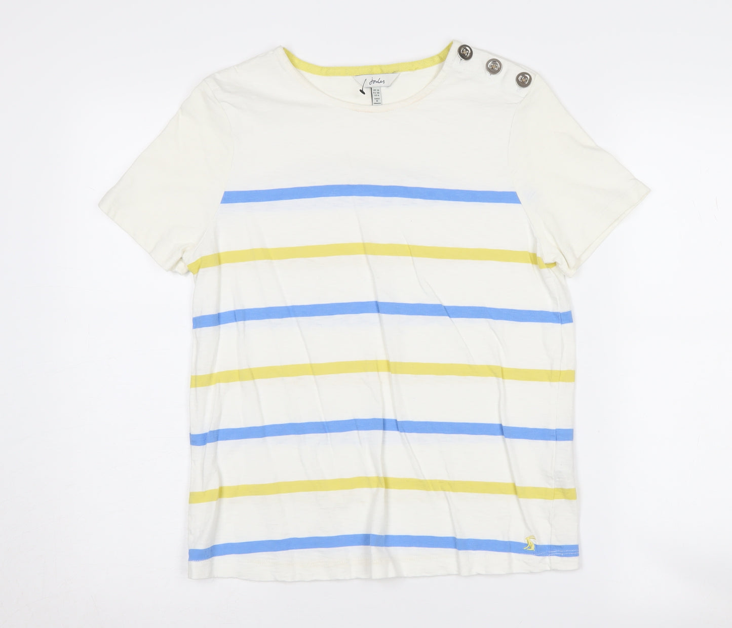 Joules Women's Multicoloured Striped T-Shirt Size 10