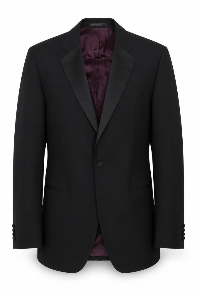 Front view of Pierre Cardin Men's Black Tuxedo Blazer 38L Formal