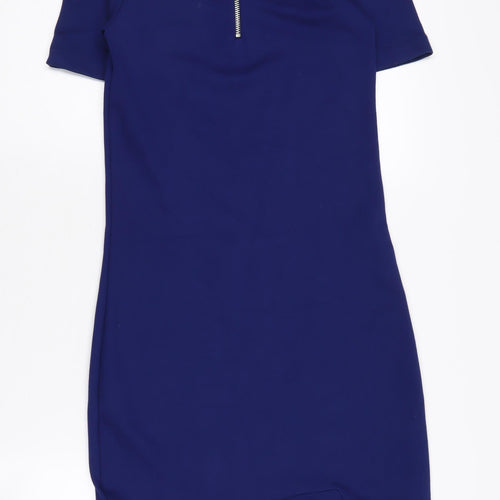 Reiss Women's Blue Sheath Dress XS Asymmetric