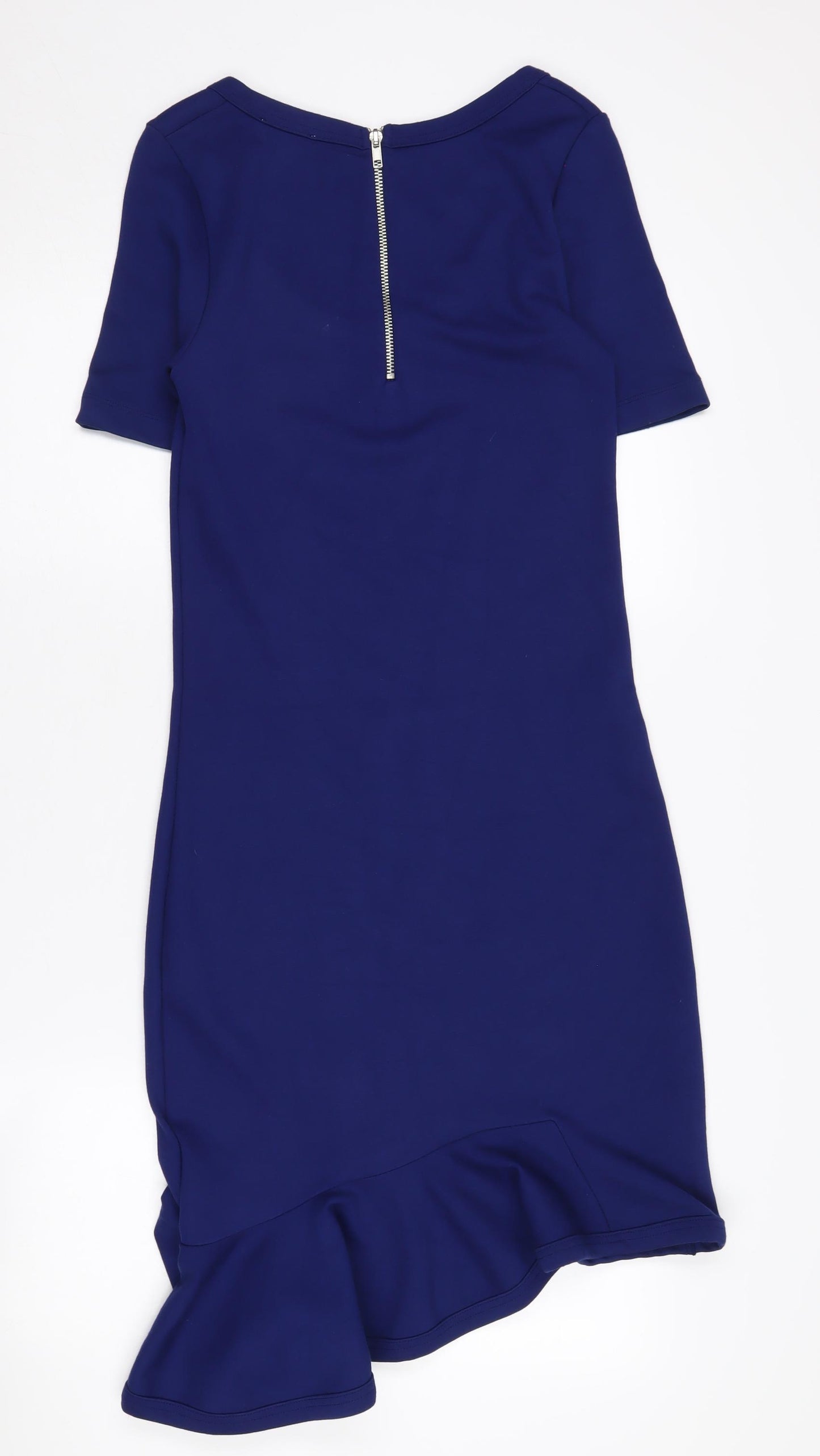 Reiss Women's Blue Sheath Dress XS Asymmetric