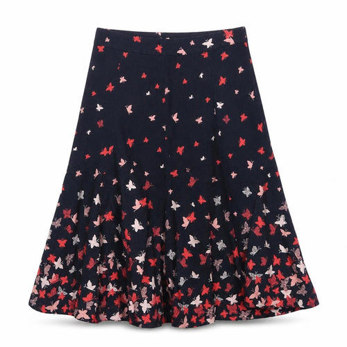 Laura Ashley Womens Floral Skirt Size 8 Multicoloured Linen