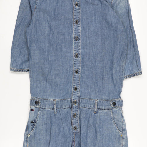 Hilfiger Denim Blue XS Women's 3/4 Sleeve Playsuit