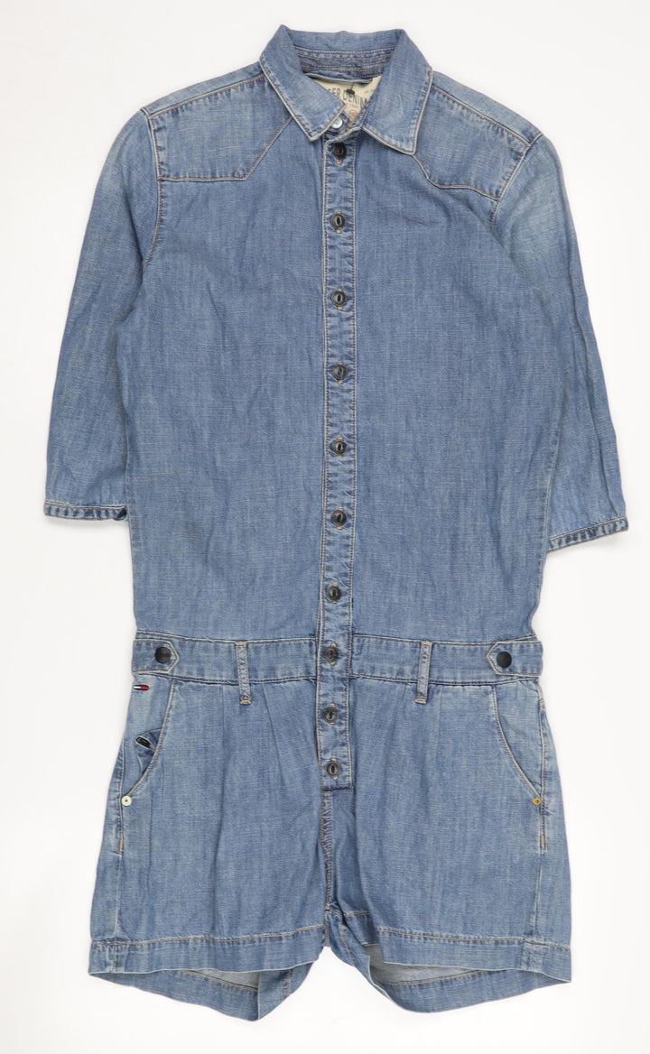 Hilfiger Denim Blue XS Women's 3/4 Sleeve Playsuit
