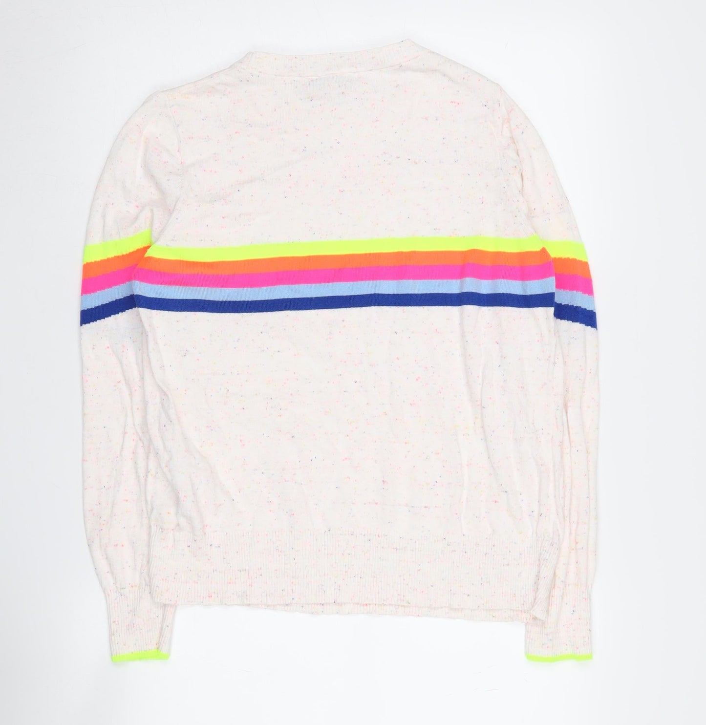 Next Women's Ivory Rainbow Stripe M Pullover Jumper