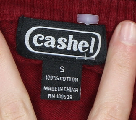 Cashel Women's Red Animal Print Pullover Jumper, Size S