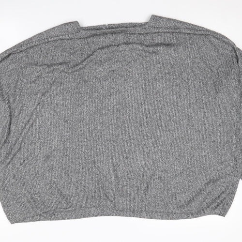 BDG Women's Grey V-Neck Knit Jumper - Size L