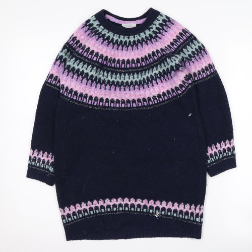 FatFace Girls Fair Isle Jumper, Multicoloured, Size 9-10