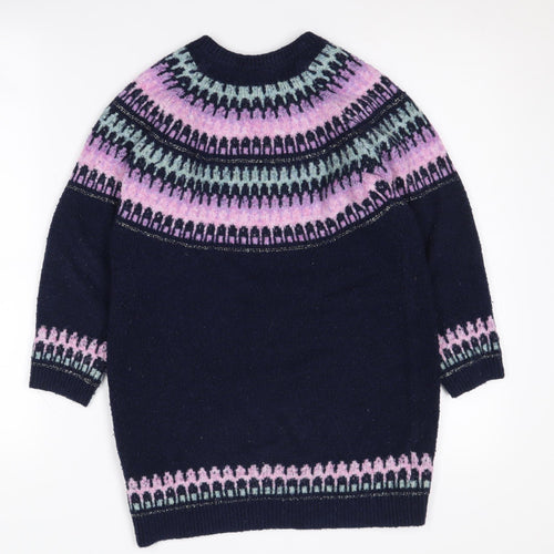 FatFace Girls Fair Isle Jumper, Multicoloured, Size 9-10