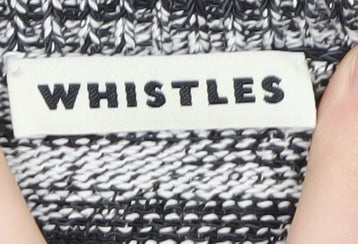 Whistles Women's Black & Grey Crew Neck Jumper Size 12