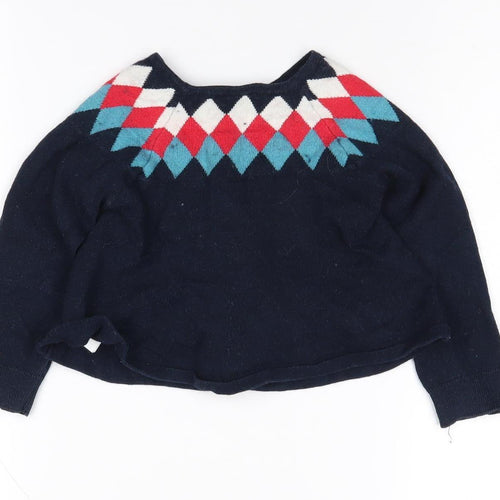 Polarn O. Pyret Girls' Multicoloured Argyle Cardigan 2-3 Years