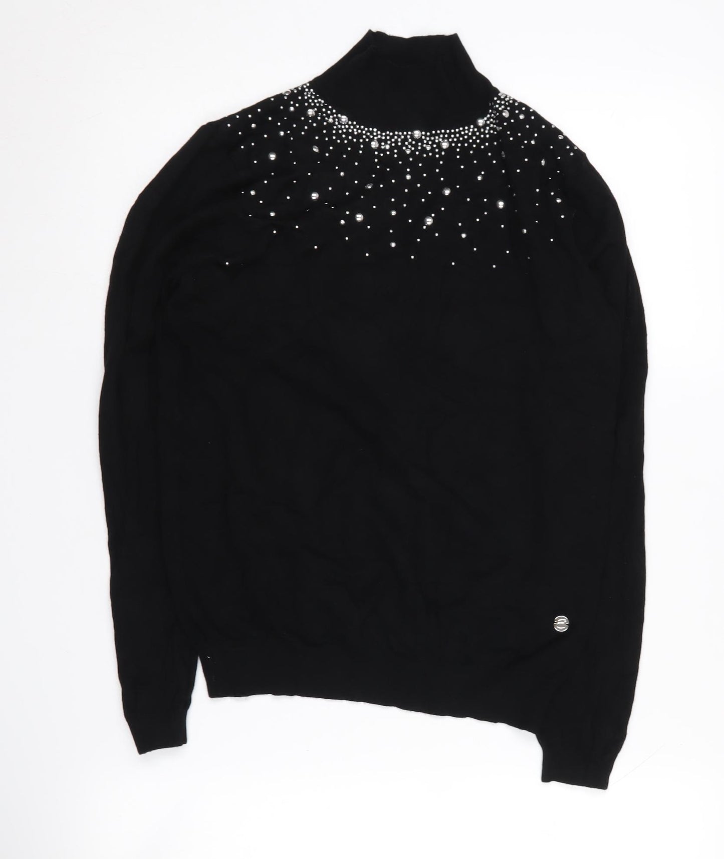 Emreco Women's Black High Neck Jumper Size 12