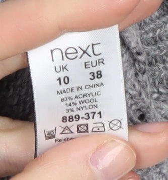 Next Women's Grey Animal Knit Pullover Jumper Size 10