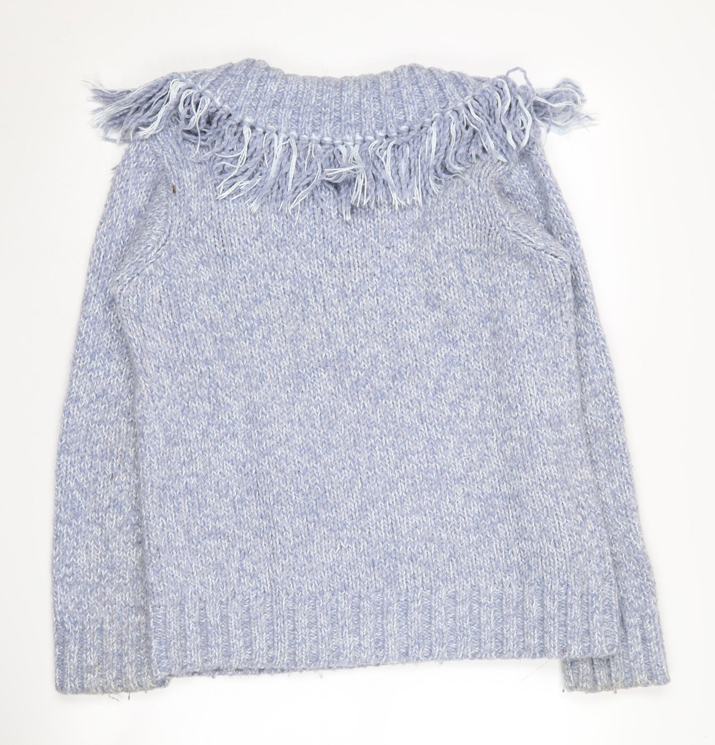 Ellen Tracy Women's Blue Medium Chunky-Knit Jumper