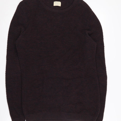 Selected Homme Men's Brown Cotton Pullover S