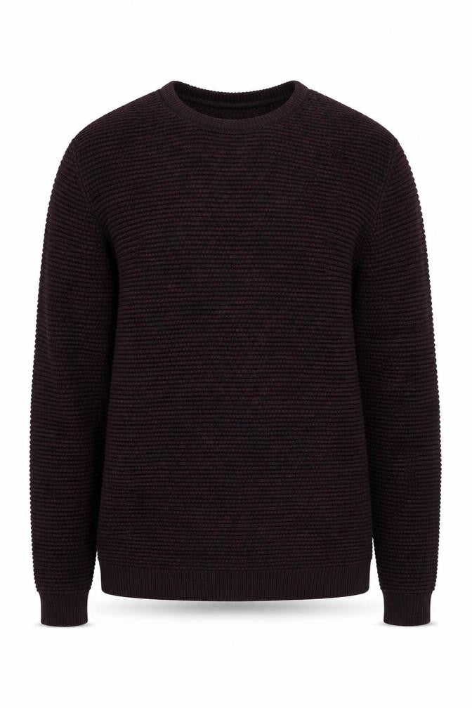 Front view of Selected Homme Men's Brown Cotton Pullover S