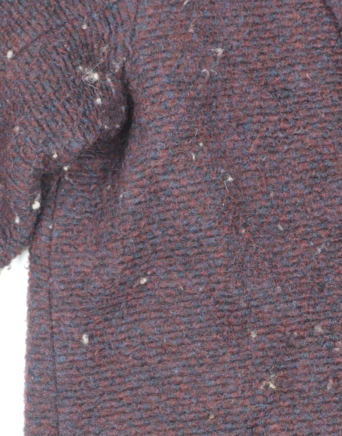 H&M Women's Purple Long Wool Overcoat, Size S, Casual Style
