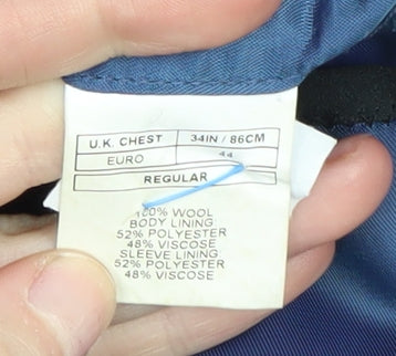 DKNY Men's Blue Regular Fit Blazer 34R