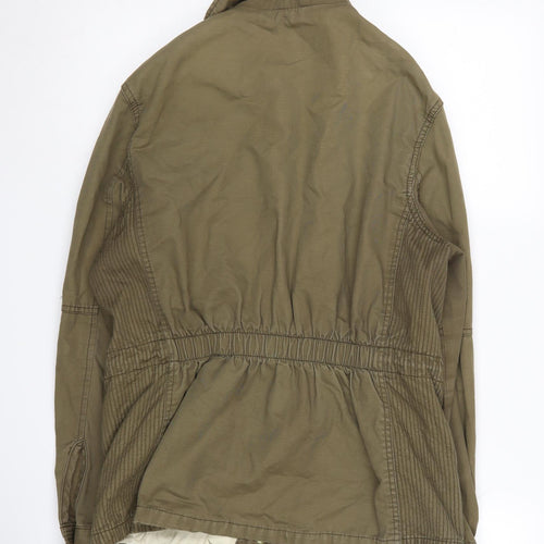 H&M Women's Green Military Jacket Size 10 Casual