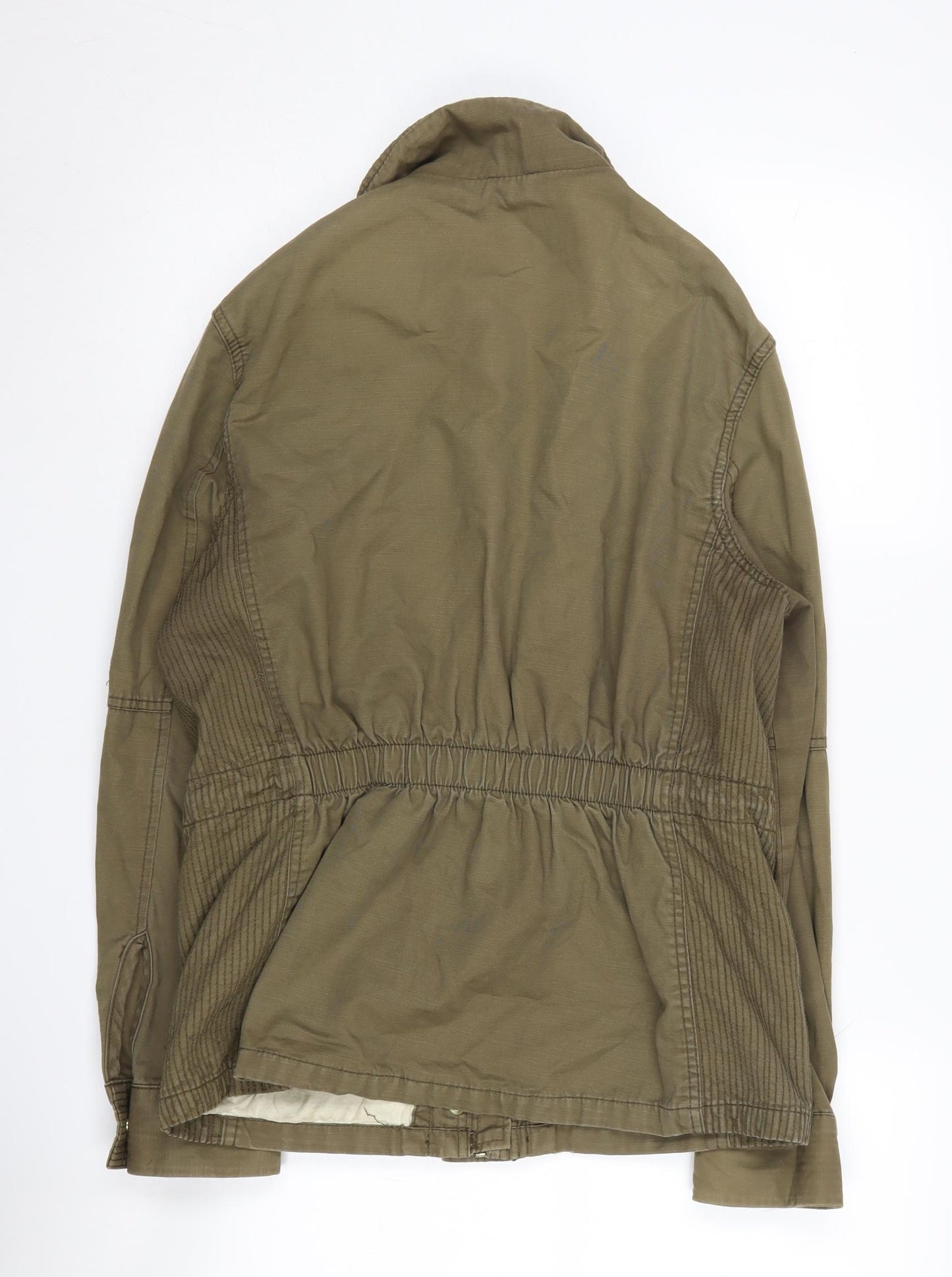 H&M Women's Green Military Jacket Size 10 Casual