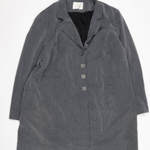 Ann Harvey Women's Grey Pinstripe Blazer Size 22