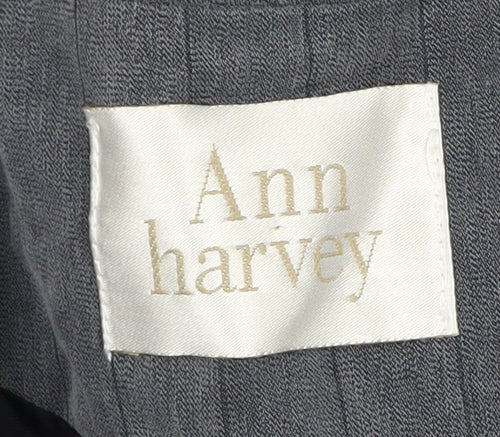 Ann Harvey Women's Grey Pinstripe Blazer Size 22