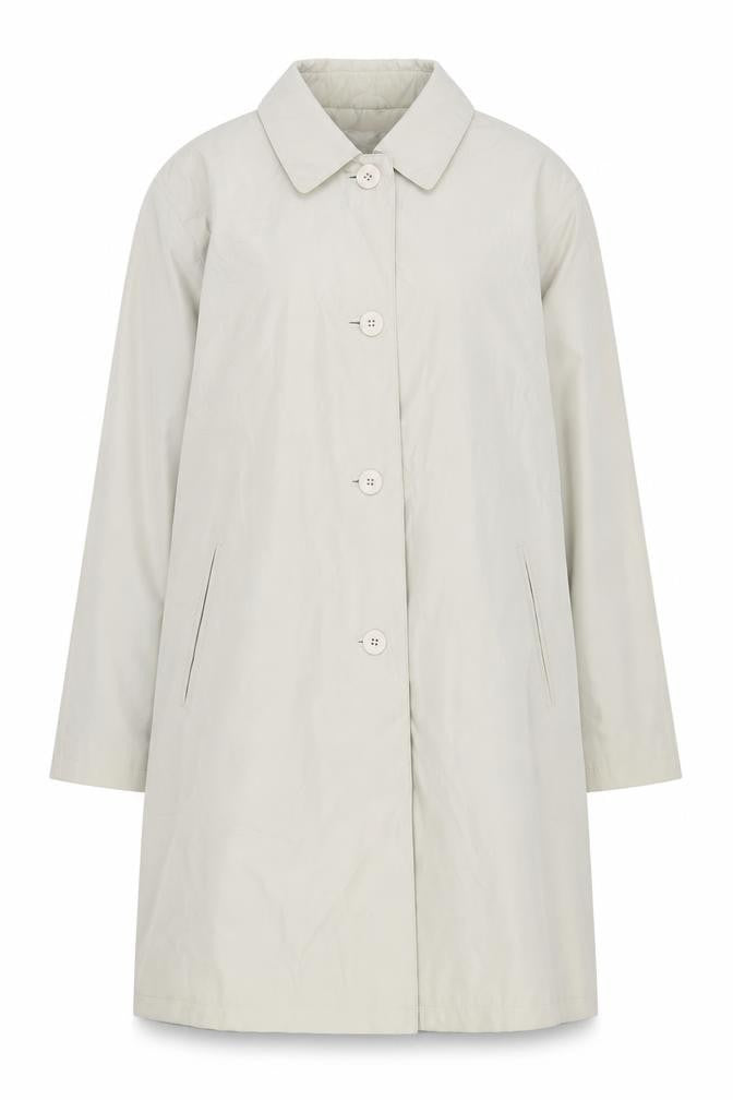 Front view of Rossetti Women's Ivory Overcoat, size 18