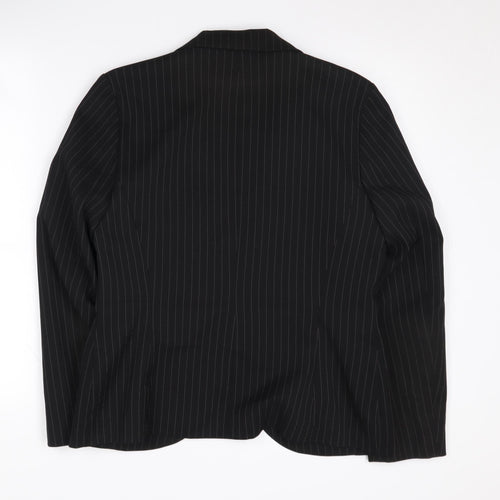 Dorothy Perkins Women's Black Pinstripe Blazer Size 14
