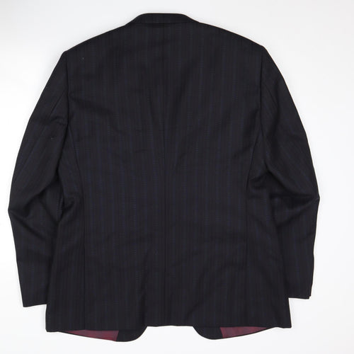 Next Men's Blue Striped Blazer, Size 44R, Formal
