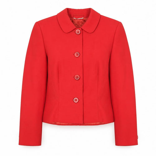 Sportmax Women's Red Wool Suit Jacket Size 12