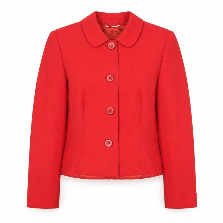 Sportmax Women's Red Wool Suit Jacket Size 12