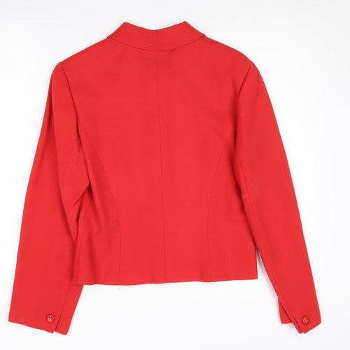 Sportmax Women's Red Wool Suit Jacket Size 12