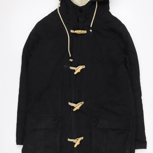 BDG Women's Black Toggle Long Coat S Casual