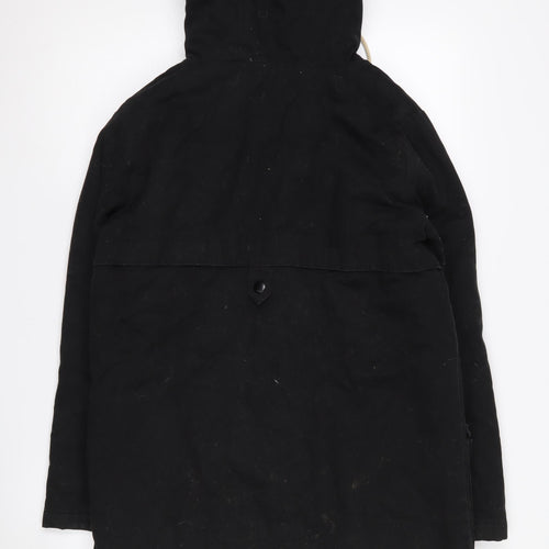 BDG Women's Black Toggle Long Coat S Casual