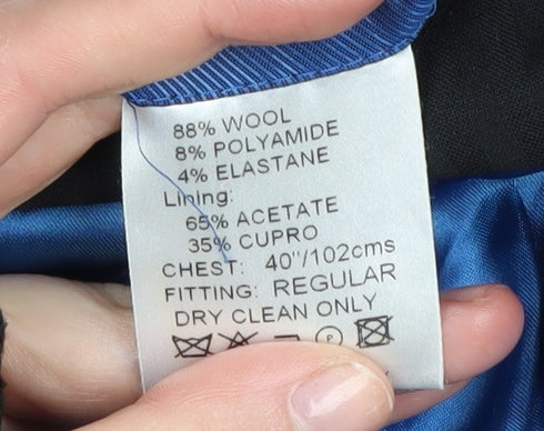 Daniel Hechter Men's Black 40 Regular Fit Blazer