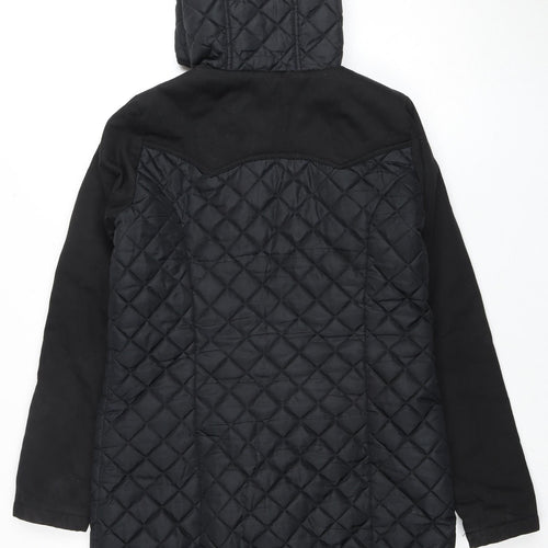 Vero Moda Women's Black Quilted Hooded Jacket S
