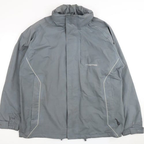 Trespass Men's Grey Waterproof Rain Coat Jacket L
