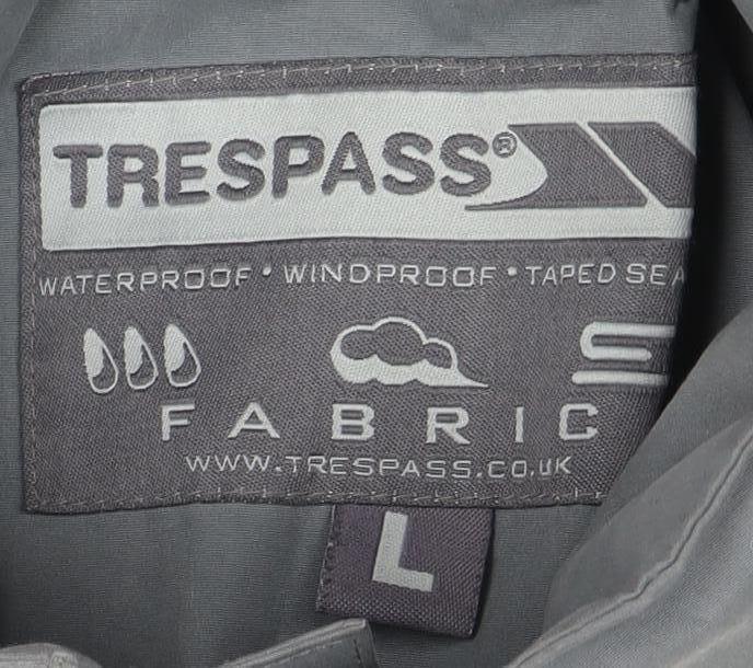 Trespass Men's Grey Waterproof Rain Coat Jacket L