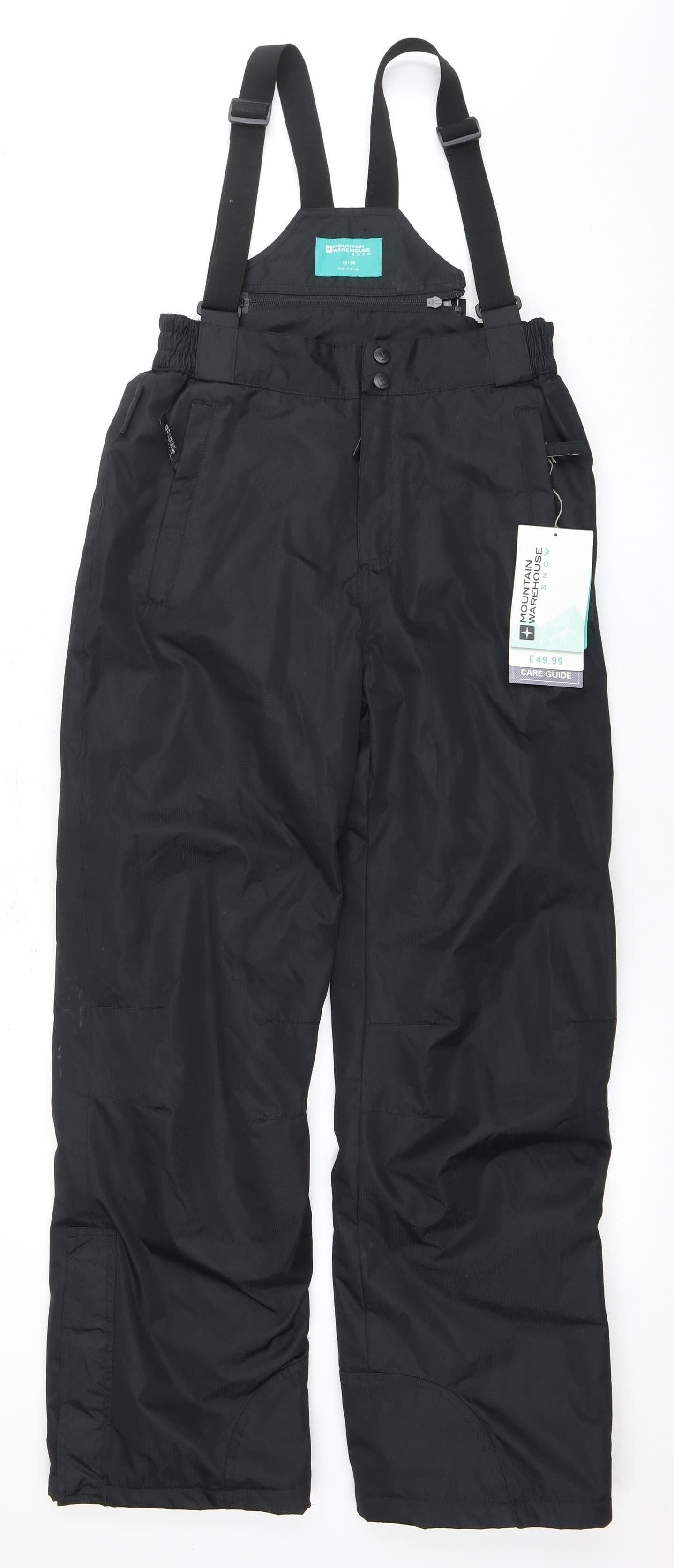 Mountain Warehouse Boys Black Snow Pants 13-14 Years
