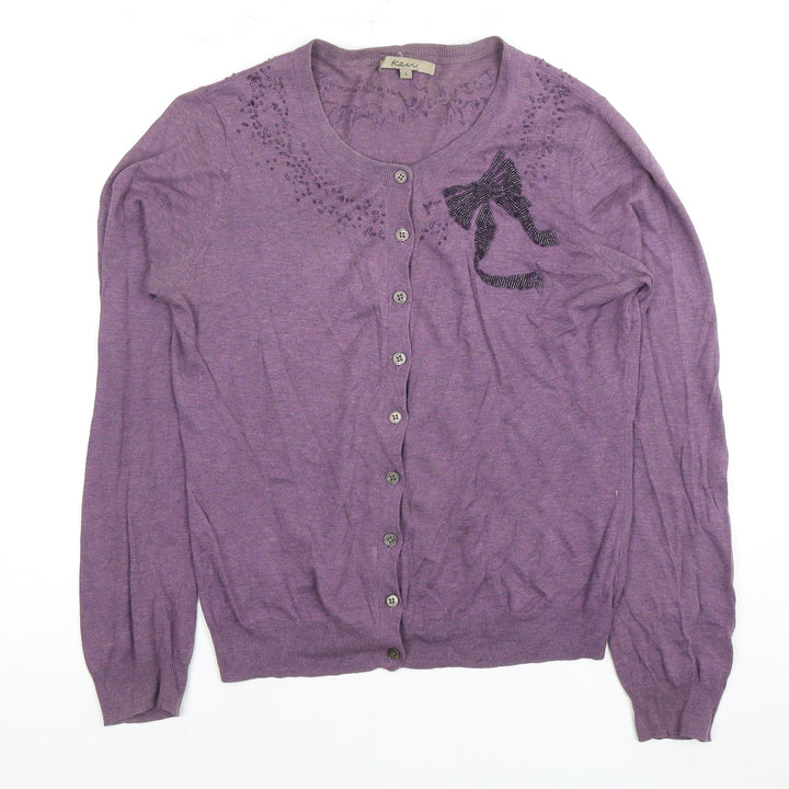 Kew Women's Purple Cotton Cardigan Size S