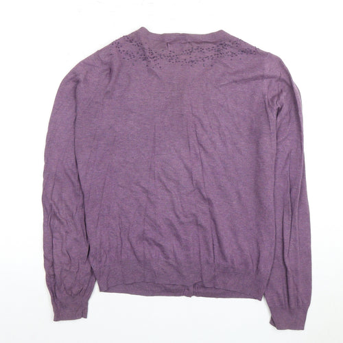 Kew Women's Purple Cotton Cardigan Size S