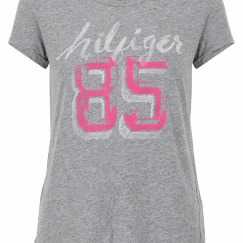 Tommy Hilfiger Girls Grey Graphic T-Shirt M