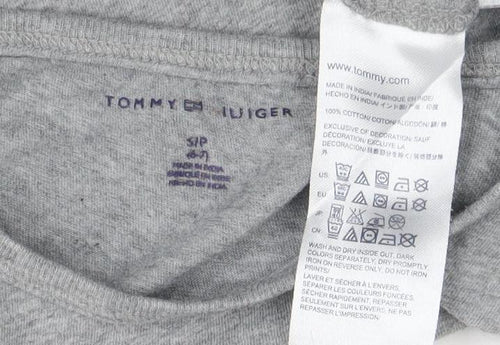 Tommy Hilfiger Girls Grey Graphic T-Shirt M